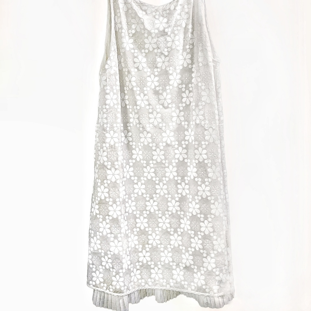 Fendi 2010 white floral mini dress small Italy